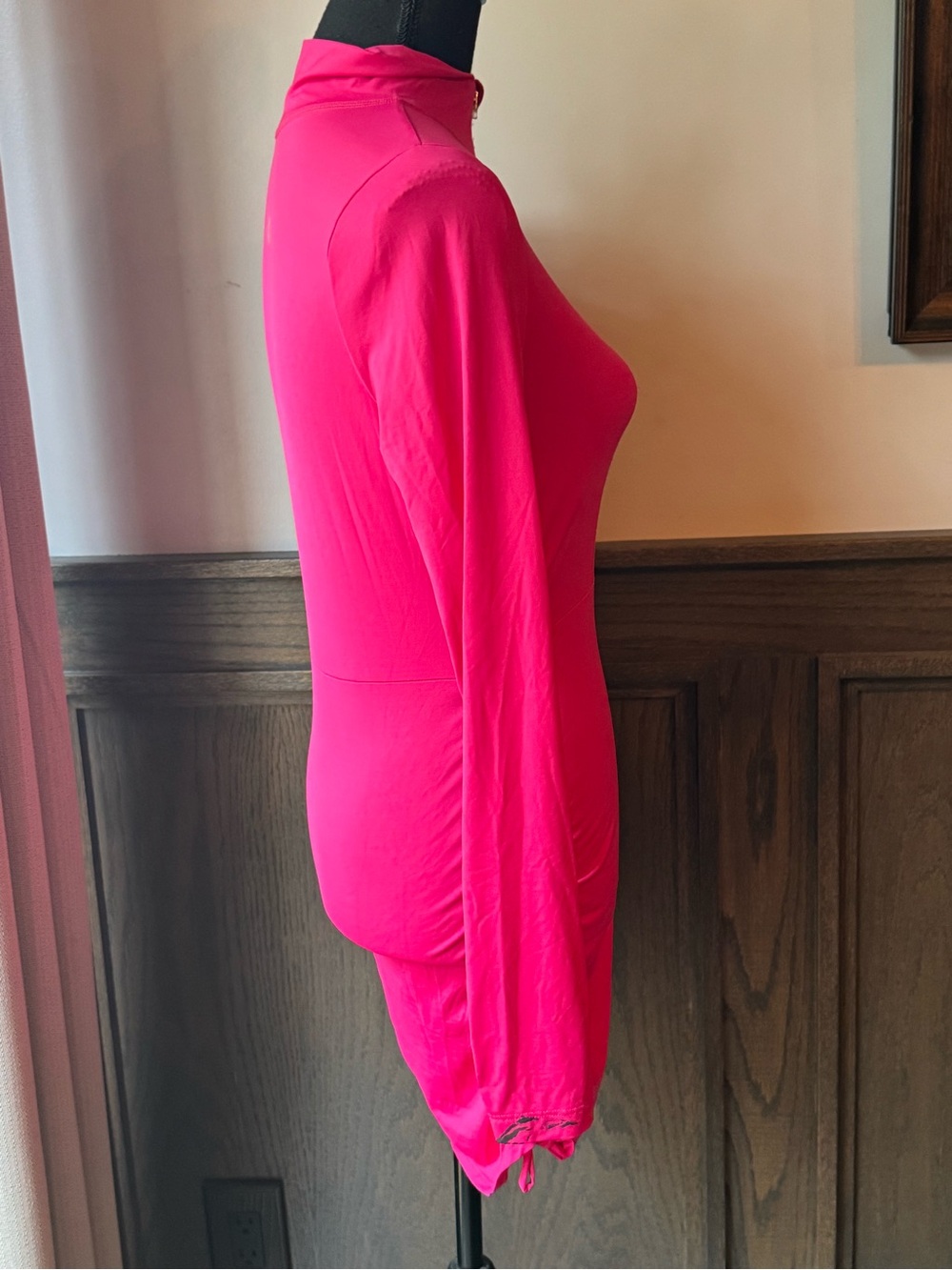 BloqUV Long-Sleeve Pink Swim Coverup Tunic with Half-Zip - Picture 6 of 8